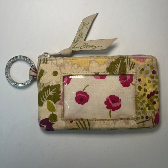 Vera Bradley Make Me Blush Zip Pouch ID Wallet - Picture 1 of 3